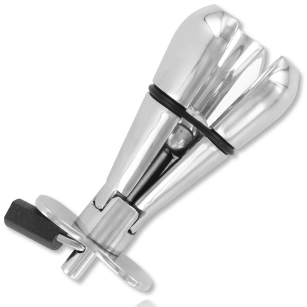 Metal hard - metal anal plug with lock - Afbeelding 2